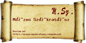 Mózes Szókratész névjegykártya